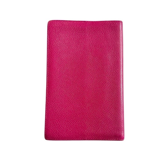 Authentic HERMES Pink Leather Eazip Slim Wallet Passport Holder with Box - Picture 3 of 14